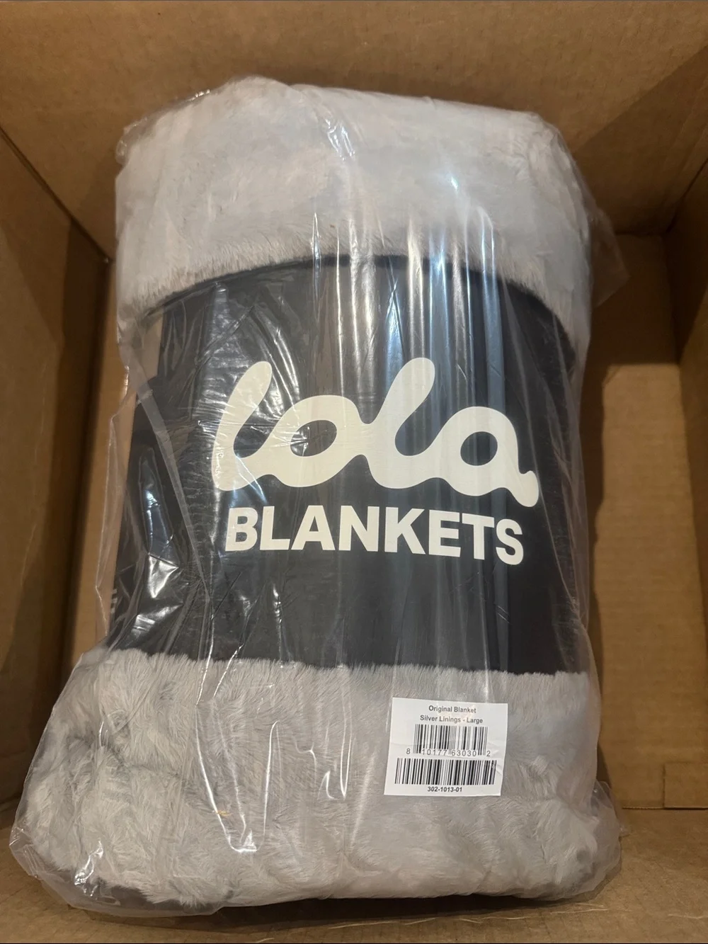 Lola Blankets/Silver Linings/Faux Fur Throw/Blanket/Size L/NWT/NIB/SEALED! NEW!